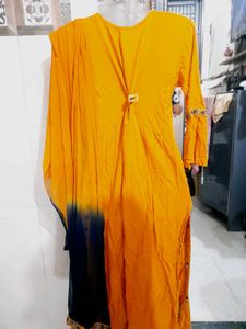 Elegant Yellow Kurta With Dupatta