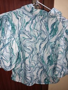 Blue And White Mix Colour Top For Woman