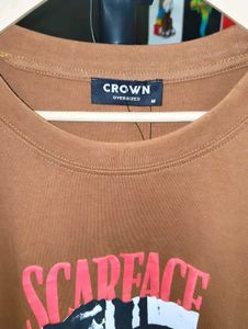 CROWN SCARFACE UNISEX OVERSIZE TEE 😎❤️‍🔥