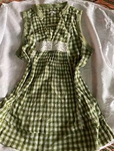 Sale !! Bossini Green Checkered Top