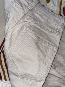 H&amp;M Wide Leg Beige Jeans