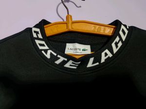 Lacoste Black Logo Collar Sweatshirt