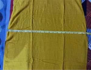 Yellow Bell-Sleeve Kurti - Bead Work - Size L