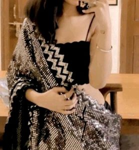 Sequence Work Designer Beautiful Saree