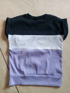 Color Block Ribbed Top