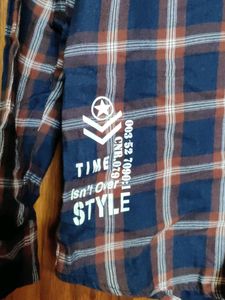 Men Brown Checked Casual Shirt
