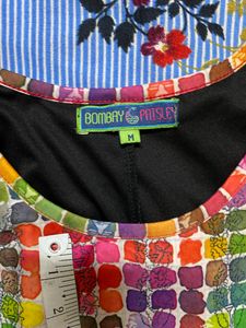 Black Short Dress With Multicolor Pochou