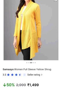 Packed Women Yellow Shrug Branded 🔥🔥