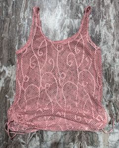 Netted Nude Colour Top/ Shrug