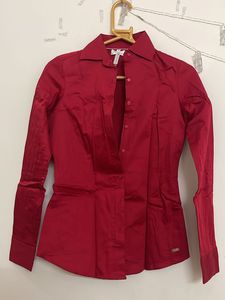 Red Formal Shirt for Women