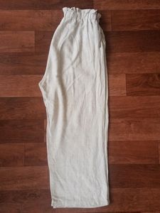 Light Beige Paper Bag Trousers