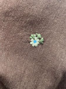 Coffee Brown Floral cropped shirt