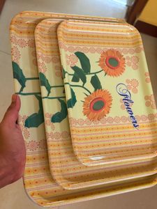 Floral Trays (Set of 3)