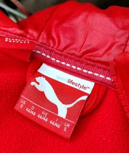 Puma Red Zip-Up Hoodie