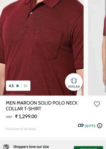 Peter England Marun Polo Tee