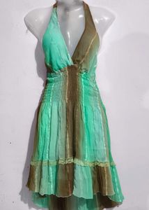 BEAUTIFUL Y2K HELTER NECK DRESS