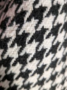 Houndstooth Hooded Coat