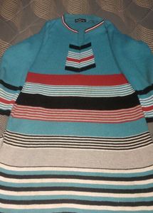 Blue Striped Tunic Dress