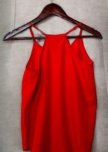 Red Flowy Cami Tank Top