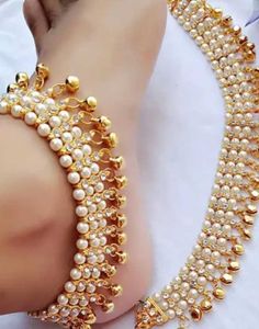 Pearl Anklet with Bells