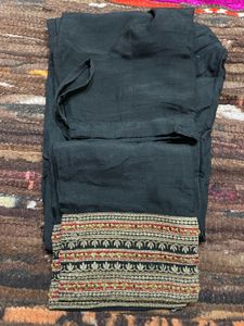 Elegant Black Embroidered Kurta Set