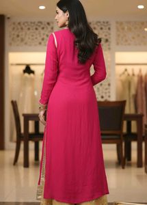 Elegant Pink Embroidered Kurta Set