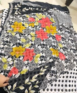 Polka Dots + Floral Saree