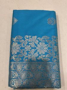 Blue Banarasi Silk Saree