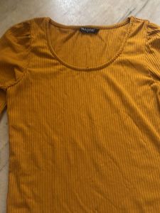 Ribbed Mustard Long Sleeve