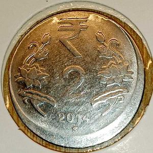 2014 ₹2 Off Shift Error Coin