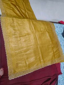 Beautiful Mustard Yellow Saree
