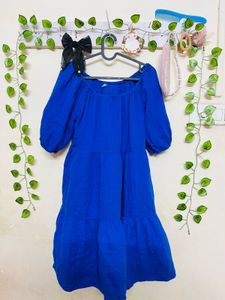 Old Navy Puffed Sleeves Beautiful Blue Dress