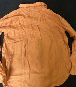 Coral Linen Top