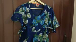 Navy Blue Floral Maxi Dress