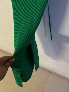 Green Cutout Halter Bodycon Dress