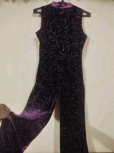 Elegant Purple Velvet Sexy Dress