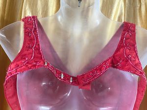 Red Beadwork Like New Blouse