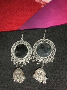 Silver Jhumka Earrings