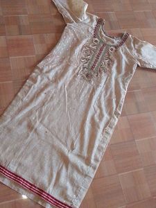 Golden And Maroon Plazo Suit With Dupatta