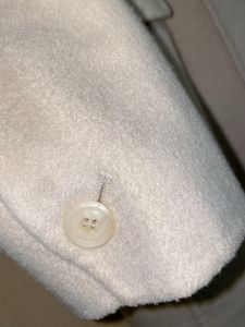 Beige Double Breasted Long Coat