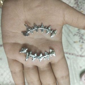 Silver Oxidized Earrings