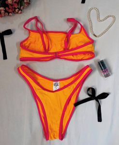 Orange N Pink Wild Fable Bikini Set