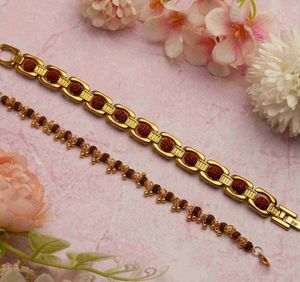 Gold Plated Essential+ Elemental Rudraksha Bracele