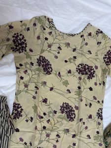 Beige Suit Set For Daily Wear
