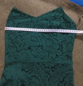 Green Lace Midi Dress