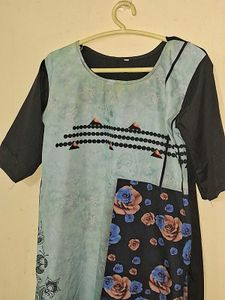 Stylish Blue Printed Kurta