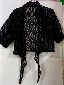 Lace Cropped Cardigan