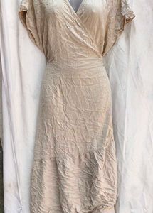 I. Beige Wrap Dress
