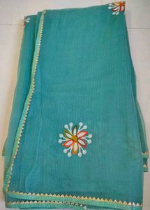 Green Embroidered Saree