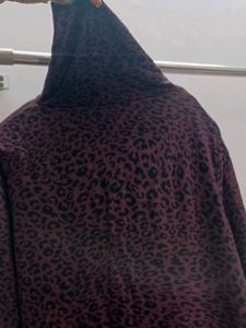 Leopard Print Turtleneck Top